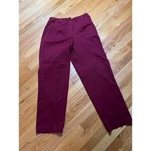 Coldwater‎ Creek elastic back waist maroon chinos 12 97cotton3spandex High rise